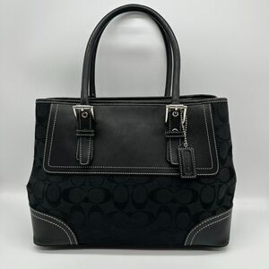 Coach Black Signature Tote Bag